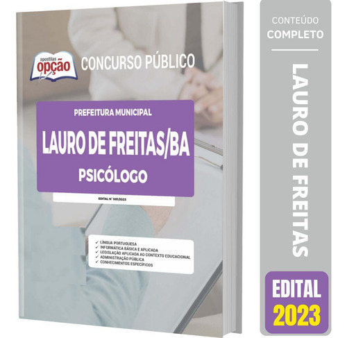 Apostila Prefeitura De Lauro De Freitas Ba 2023 - Psicólogo