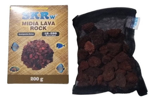 Mídia Biológica Natural Skrw Lava Rock 200g C/ Bolsa