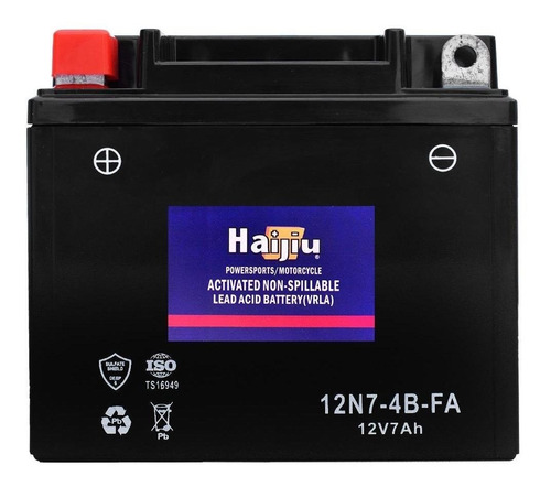 Bateria Moto Haijiu 12n7-4b-fa Agm Gel En Gn 125 Rx - Fas