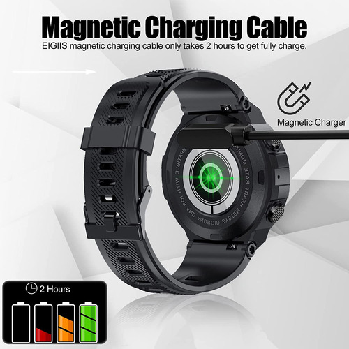 Eigiis Smart Watch Charger 2 Pin Magnetic Charging Cable Cor