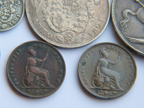 Lote Antiguas Y Escasas Monedas De Gran Bretaña Jorge Iv