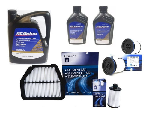 Kit Filtros Chevrolet Captiva 2.2 + Acdelco 5w40 100% /2012