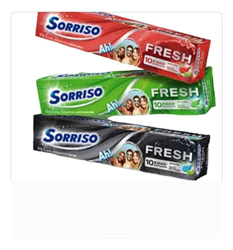 Gel Dental Sorriso Fresh Sortidos 90g Kit C/36