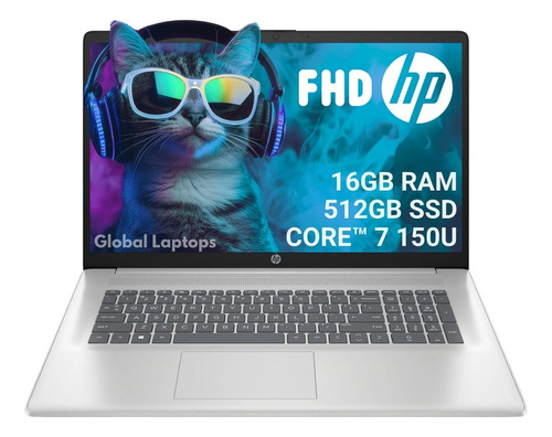 HP Gamer Core 7 16Gb Ram 512Gb SSD Pantalla 17.3 Full HD 1920 x 1020 Laptop Pavilion 17-CN4047 Incluye Windows 11 Home