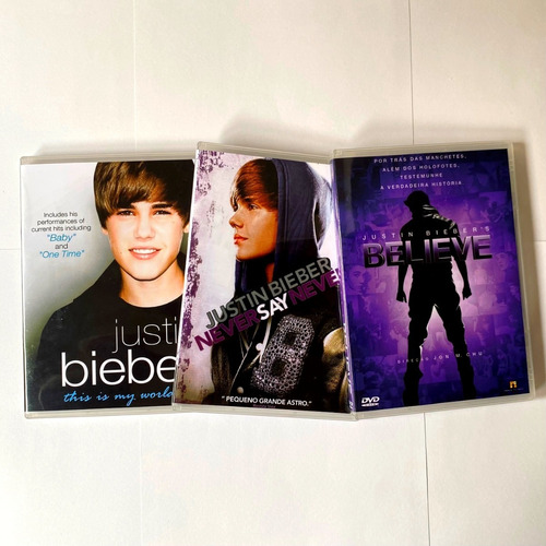 Dvd Justin Bieber This Is My World, Believe, Never Say Never