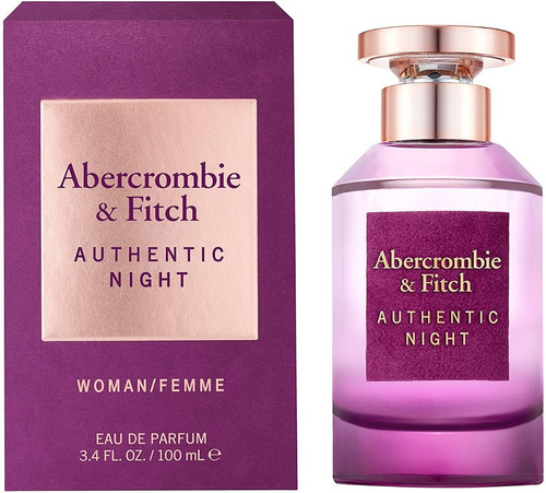 Abercrombie Fitch Authentic Night Femme 100ml Nuevo, Sellado