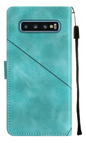 Funda Tipo Cartera Con Tapa En Relieve Para Samsung S10/s10