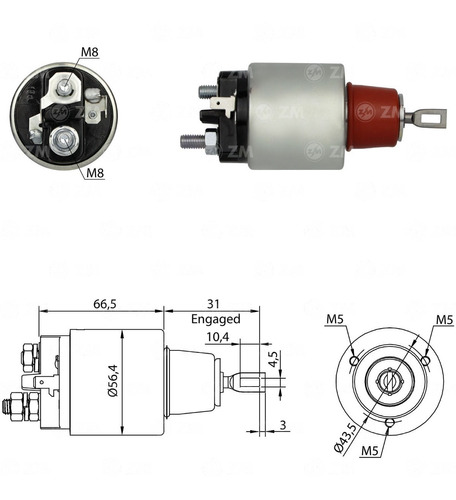 Solenoide Zm 975 - F100, S10 Blazer Maxion, M Benz Sprinter