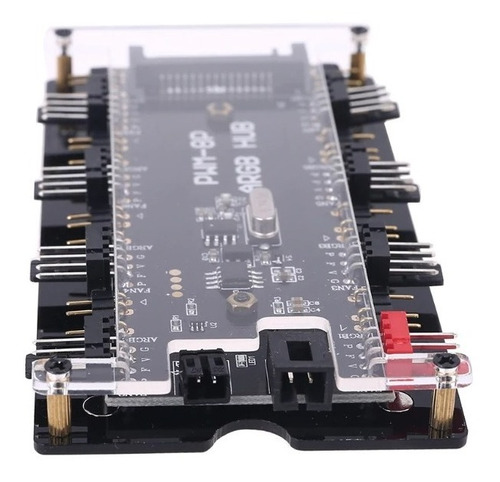 Imagem 9 de 10 de Divisor Splitter Cooler Fan Velocidade Pwm + Rgb 5v 3 Pinos