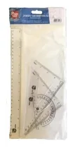 Comprar Juego De Geometria Pointer  Regla De 30 Cm  X 3 Juegos