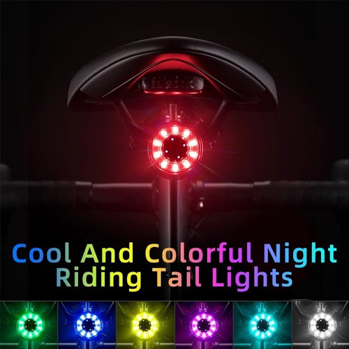 Imagen 5 de 6 de Luz Trasera Asiento De Bicicleta Colores Q1 Ninja Rockbros