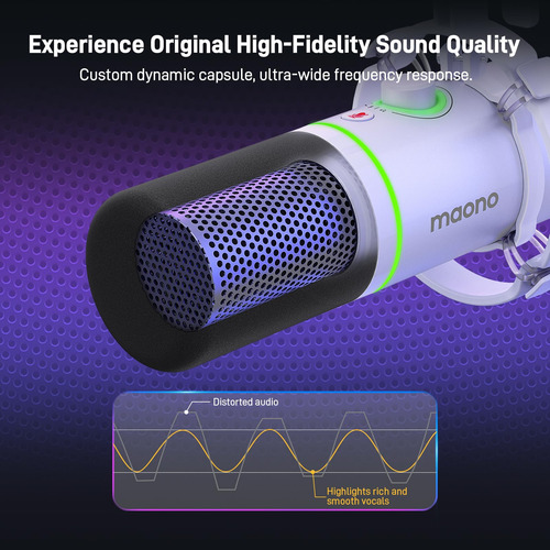 Micrófono Maono Pd200xs Dynamic Usb/xlr Con Control De Softw