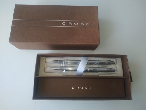 Juego Boligrafo Y Portamina Marca Cross En Elegante Estuche 