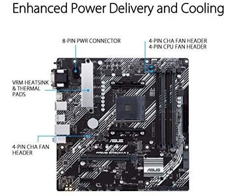 Imagen 4 de 4 de Tarjeta O Placa Madre Asus Prime B450m-a 2(ii) Amd Am4