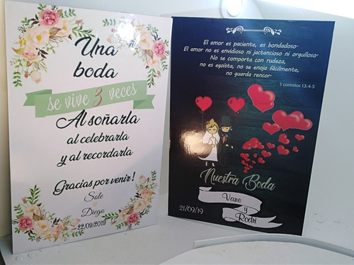 Imagen 7 de 9 de Carteles Boda , 15 Años, Publicitarios, Negocios De Madera