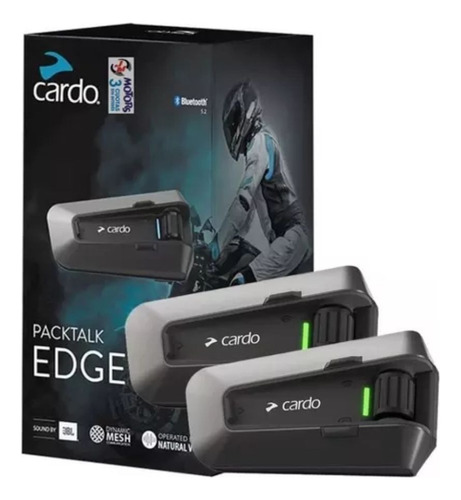 Intercomunicador Cardo Edge Duo Jbl + Kit Audio Extra Jbl