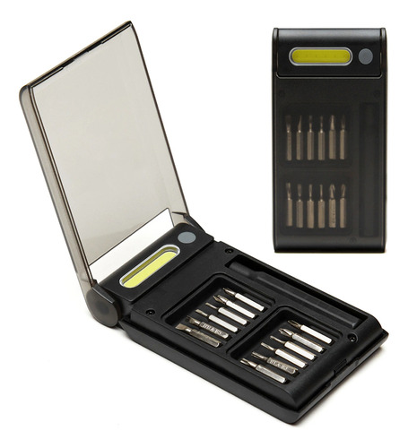 Set De Destornilladores Precision 12 Puntas Con Linterna