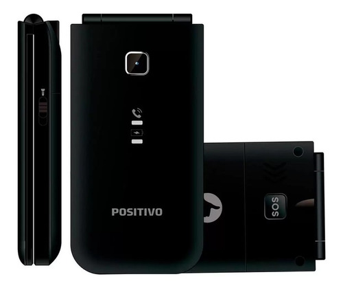 Telefone Celular Bom P/ Idosos Dual Flip Abre E Fecha