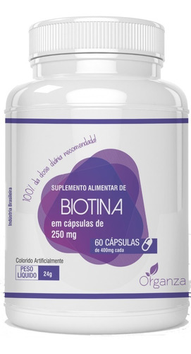 Suplemento De Biotina 60 Capsulas 24g Organza