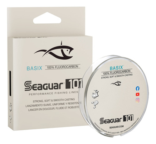 Seaguar 101 Basix 100 % Fluorocarbono, Lnea De Pesca De 200 