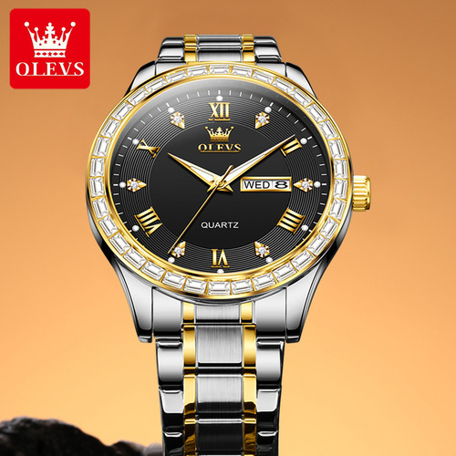 Relojes De Cuarzo Con Diamantes De Lujo Olevs Luminous