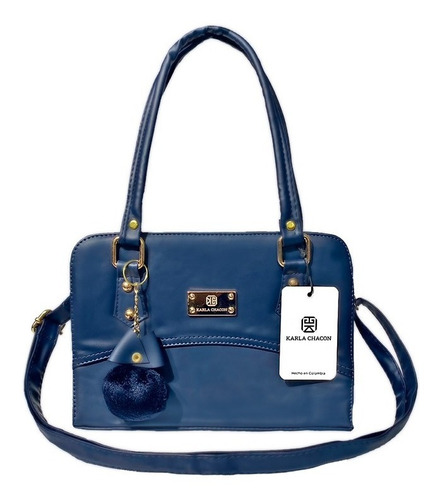 Bolso Dama Carteras Mujer Juvenil Bandolera Karla Chacon Color Azul oscuro