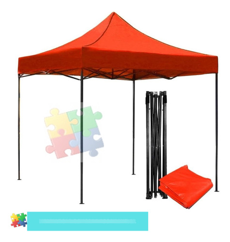 Toldo De 3x3  Reforzado Color Naranja