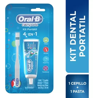 Kit Portátil Oral B Pasta Dental Complete 4en1 + Cepillo