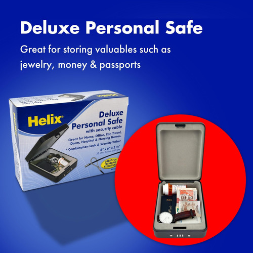 Helix Caja Fuerte De Bloqueo Personal De Lujo Con Correa Blanco