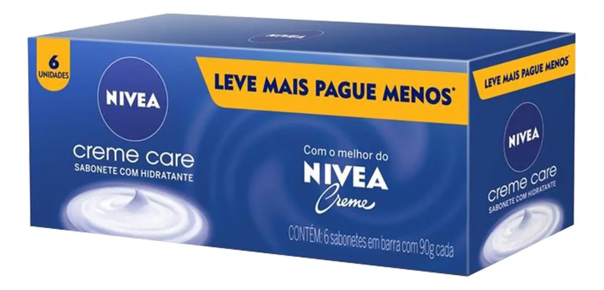 NIVEA Kit Sabonete em Barra Creme Care 90g (6 unidades)