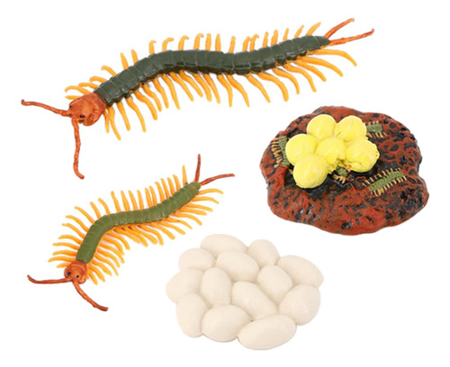 Variados Insectos De Plástico Ciempiés Figuras Naturales