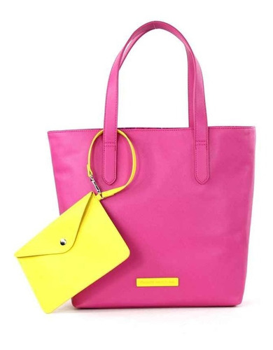 Bolsa Tote Cloe Rosa Con Cartera A Contraste 