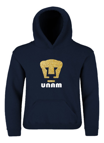 Hoodie Sudadera Unisex Unam Pumas Con Capucha Y Cangurera