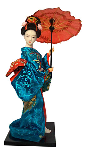Muñeca Geisha Con Kimono Japonés, Estatua Asiática,