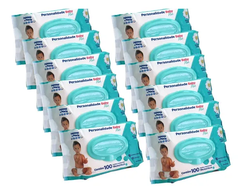 Toalhinha Umedecida Personalidade Com 100 Un. - 12 Pacotes