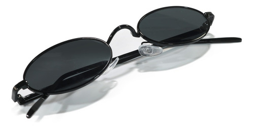 Óculos De Sol Redondo Pequeno Rip Estilo Retro Lentes Uv400 Cor da armação Preto Preto