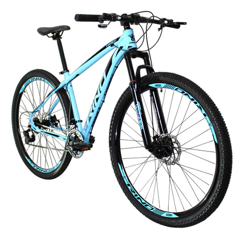 Bicicleta Aro 29 Rino Everest Disco 21v Cambios Index Cor Azul Tamanho do quadro 17