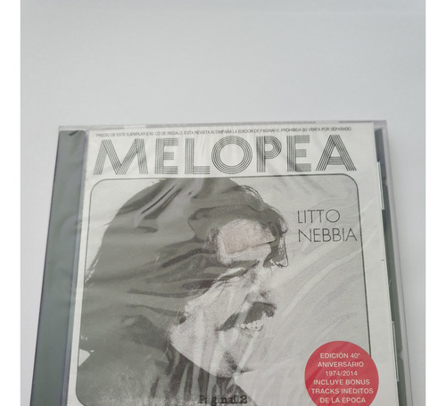 Litto Nebbia Melopea. Cd Nacional Nuevo 