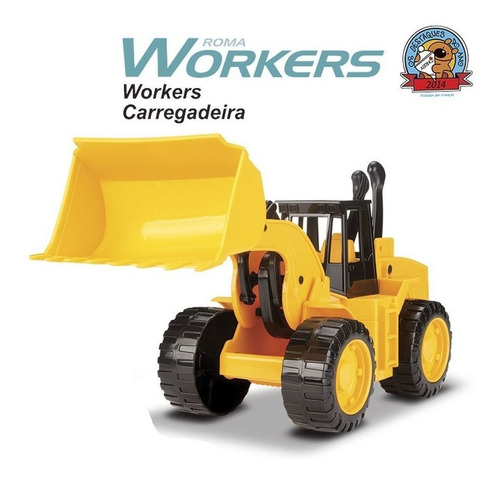 Brinquedo Trator Infantil Carregadeira Roma Workers