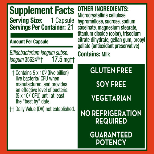 Suplemento Align Probiotic Extra Strength 21 Cápsulas