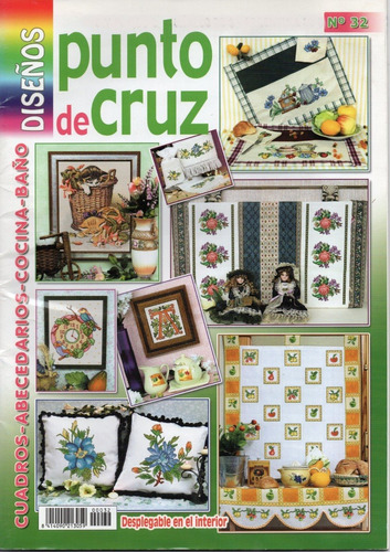 Revista Bordados Diseños Punto Cruz Año3 N°32 Import España