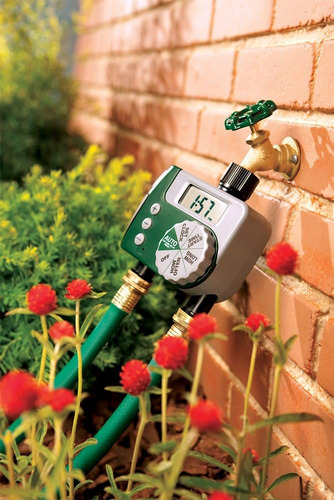 Orbit 58910 Programmable Hose Faucet Timer, 2 Outlet, Gre...
