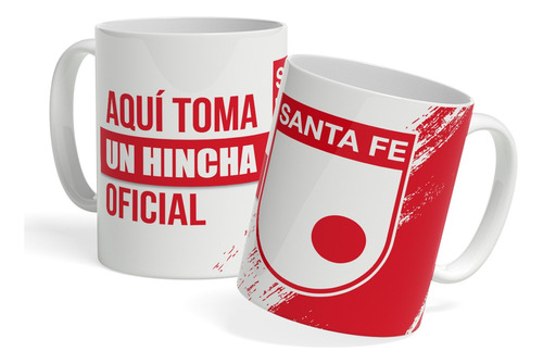 Mug Hincha Oficial  Independiente Santa Fe - Equipo Fútbol