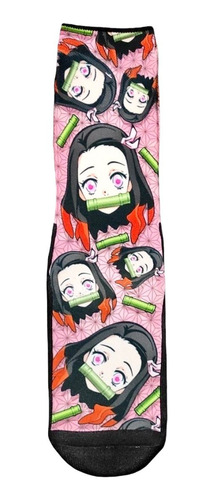 Calcetas Sublimadas Unisex Dibujos Animados Anime Caricatura Demon Slayer 6 Unitalla Adulto