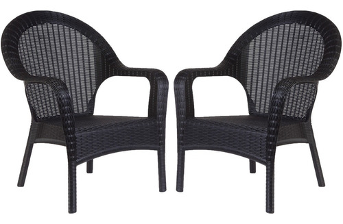 Juego De 2 Sillones De Rattan Sintetico Qatar Lounge