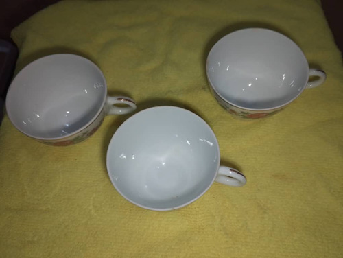 Juego De 3 Tazas De Café Con Plato (Usado)
