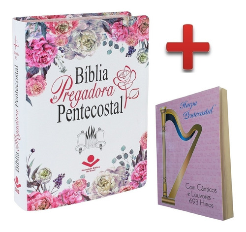 Bíblia Da Pregadora Pentecostal Com Caixa + Capa + Harpa 