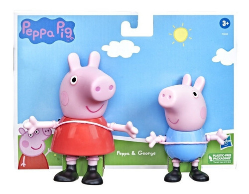 Brinquedo Boneca Figura Articulada Peppa Pig E George F3656
