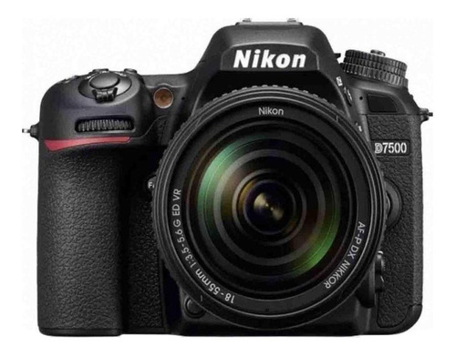  Nikon Kit D7500 + lente 18-55mm VR DSLR cor  preto