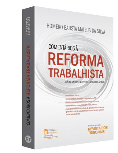 Comentarios A Reforma Trabalhista - Rt - 1 Ed